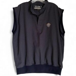 Vintage Zero Restriction Golf Outerwear Vest Men Size M Gray Preppy Made USA